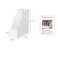 Witte kunststof schuine bureau boeken opbergdoos organizer smallehouder 31.5cm - Schuine Rechthoekige Doos - Smal / 1 Stuk / Wit