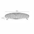 Stainless steel round BBQ grill mesh with legs cooling rack for air fryer kitchen cooking 24cm - 8268. Grid-24cm (Leg Height 2cm)