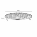 Stainless steel round cooling wire mesh rack with legs 26cm kitchen baking tool item - 8269. Grid-26cm (Leg Height 2cm)