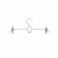Witte kunststof broekhanger met verstelbare clips, 3-pack kledingkast opberggereedschap. - Pants Hanger / Set van 3