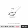 Colador de malla fina de acero inoxidable con mango largo para filtración en la cocina. - Diámetro 10cm-30 Malla