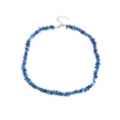 Collana di perle in pietra grezza irregolare blu con catenella di estensione donna estate - Stile Pietra Blu Reale Irregolare / Blu zaffiro
