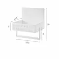 Boîte de rangement magnétique pour réfrigérateur avec support, étagère murale. - Boîte de rangement magnétique à trous carrés avec porte-serviette