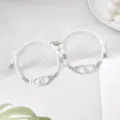Paire de bracelets tressés en corde avec menottes magnétiques pour couple élégant - Menottes Blanc Paire