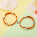 Magnetische koppels armbanden bijpassende rood gele gevlochten touwen hart sluiting. - Rood-Geel Hart Stijl / Eén paar