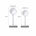 White vintage measuring spoons set, 15ml and 5ml small coffee milk powder spoons. - Small (Set of 2) / White