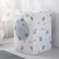Housse anti-poussière transparente pour lave-linge étanche motif floral design protecteur - Ouverture Dessus 5kg (56x54x86cm) / Tulipe