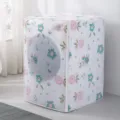 Housse de protection imperméable pour machine à laver à motif floral, protection complète. - Ouverture Dessus 5kg (56x54x86cm) / Motif Floral de Mode