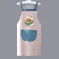 Tablier de cuisine étanche pour femmes, joli motif d'avocat avec poche pratique pour cuisiner. - Coupe régulière / Rose - Avocat