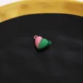 Pink green heart magnetic clasp DIY jewelry connector charm accessory for necklace bracelet - Pink and Green