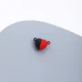 Close-up detail of heart magnetic clasp DIY jewelry accessory connector, black red. - Black Red