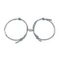 Bracciale coppia magnetico intrecciato set abbinato distanza amanti gioielli regalo - Amore / Un paio / Blu
