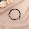 Tungsten carbide bead black rope bracelet glass breaker emergency survival hand rope jewelry - Tungsten Carbide Bracelet (Metal End) / Black