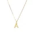 Gouden Letter A Hanger Lipketting Halsketting Roestvrij Staal Mode Sieraden Variant - Letter A