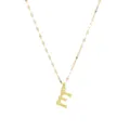 Gouden roestvrijstalen letter E hanger ketting met lippenketting voor dames sieraden - Letter E