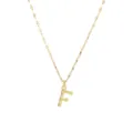 Gouden Initiaal Letter F Hanger Ketting Roestvrij Staal 18K Vergulde Lippenketting Sieraden - Letter F