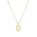 Gouden roestvrij staal letter G hanger ketting met uniek ketting ontwerp voor vrouwen. - Letter G