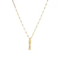 Gouden roestvrijstalen beginletter hanger ketting met elegante lipketting voor vrouwen dagelijks - Letter I