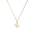 Gouden roestvrijstalen letter K hanger ketting met delicate lippenketting voor dames stijl - Letter K