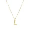 Gouden 18k roestvrij staal letter L hanger ketting voor vrouwen, elegante mode sieraden accessoire. - L