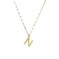 Gouden Initiaal Letter N Hanger Ketting RVS Roestvrij staal Mode Sieraad voor Dames - Letter N