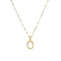 Gouden beginletter O hanger ketting met delicate ketting, elegante mode sieraden voor dames. - Letter O