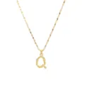 Roestvrij Staal 18K Verguld Letter Q Hanger Halsketting Mode Dames Sieraad Variant - Letter Q