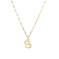 Gouden roestvrijstalen letter S hanger ketting voor dames, elegante sieraden accessoire. - S