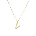 Gouden letter V hanger ketting voor vrouwen, stijlvolle 18k vergulde roestvrijstalen sieraden. - Letter V