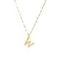 Gouden roestvrij staal letter W hanger ketting met lipketting voor dames mode sieraden dagelijks - Letter W