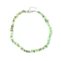 Collana di perle di pietra irregolare verde dettaglio, gioielli da spiaggia estivi. - Stile Pietra Verde Chiaro Irregolare / verde chiaro