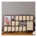 Personalisierter Holz Fotorahmen Schultage Baby Meilenstein Bilderrahmens fuer Abschluss - Stil B