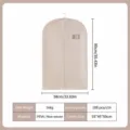 Beige cation garment cover dustproof hanging clothes bag suit storage protector 90x58cm - Flat Style / 58x90cm / Off White