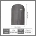 Grey cationic garment bag dust cover for suits and coats, 90x58cm long hanging storage. - Dark Gray Flat - Short Style / 58*90CM
