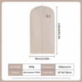 Cationic suit cover dustproof garment bag storage organizer for coat and dress 110x58cm - Flat Style / 58x110cm / Off White