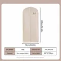 Cationic garment bag dust cover hanging clothes storage bag anti-dust breathable wardrobe coat protector - Flat Style / 58x130cm / Off White