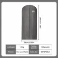 Dark grey cationic suit cover garment bag, long hanging clothes dust cover for coat. - Dark Gray Flat - Long Style / 58*130cm