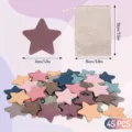 Set de manualidades DIY de parches de estrellas de madera colorida con bolsa 45 pzas - Accesorios para frasco de recompensa estilo 3