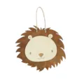 Décoration murale lion en bois nordique, mignon dessin animé chambre d'enfant accessoires photo. - Petit Lion