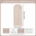 Cationic suit cover off-white flat garment dust bag hanging storage bag for long coats. - Flat Style / 58x150cm / Off White