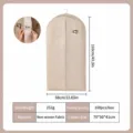 Housse de vêtement imperméable et anti-poussière pour manteau avec fermeture éclair. - Blanc Cassé Soufflet - Style Moyen
