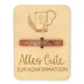 Houten geldcadeau kaart voor vormsel met kruis gravure en jute touw voor geld. - Populierenhouten plank 15x10 (kaart & henneptouw) / Kruis