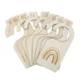 Wooden baby wardrobe dividers newborn closet size tags baby clothes sorting rack hangers - 18x8cm (3mm Thickness) / Rainbow