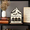 Wooden book read tracker shelf decor gothic bat calendar reading progress counter display - Flat Thickness 4mm / Style A
