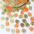 Coriandoli zucca Halloween decorazione tavola autunno festa glitter oro arancione carta - Confetti a zucca del Giorno del Ringraziamento / 100 Pezzi/Confezione