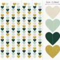 Guirlande papier cœur pailleté fête mariage, cordes suspendues multicolores élégantes. - 3 Mètres / Guirlande Cœur Vert