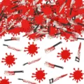 Halloween bloody knife and blood splatter confetti for party table scatter decoration. - Bloody Knife Style / 100 Sheets/Pack