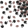 Football party confetti table decoration glitter helmet and ball shapes for sports events - Super Bowl Football Confetti / 100 Pieces/Pack