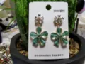 S925 Silber Nadel Gänseblümchen Blumen Ohrringe Grüne Blütenblatt Hänge Damen Schmuck - Mintgrün