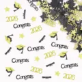 2026 graduation party confetti black gold glitter grad cap table scatter decoration - Gold Graduation Cap Confetti / 100pcs Pack